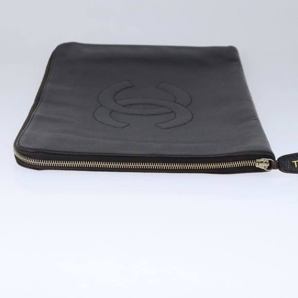 CHANEL Document Case Caviar Skin Brown CC Auth bs20232 - Picture 3 of 16